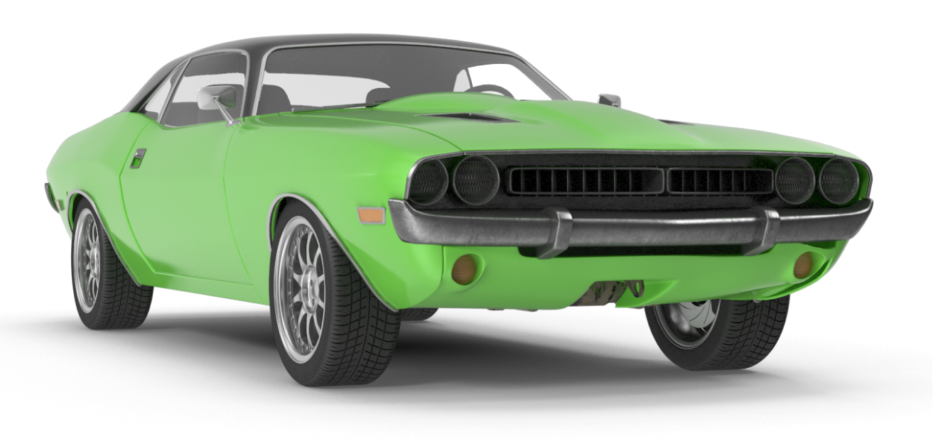 Photo of a green car
