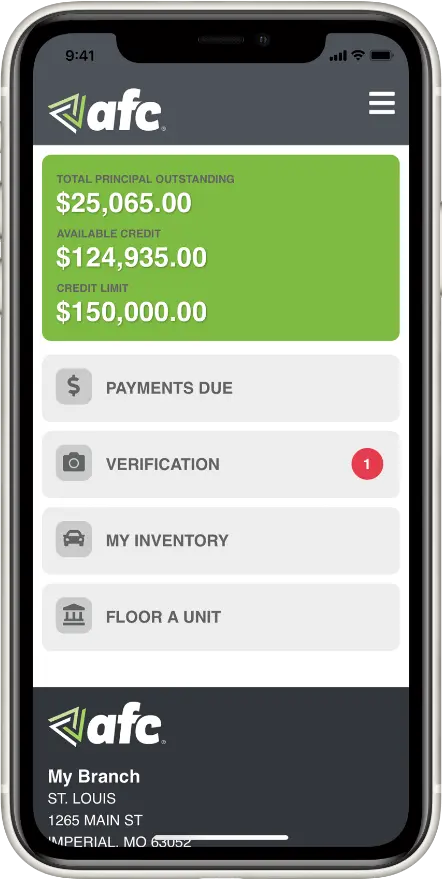 Dealer Floorplan Financing Afc